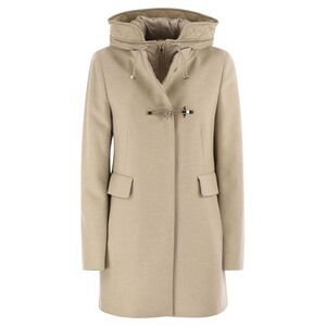 Fay Women Toggle Coat In Mélange Wool Cloth